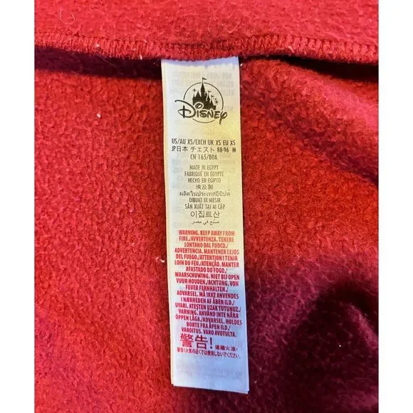 Disneyland Logo Est 1955 Authentic Original Zipped Red Hoodie Sz XS - Picture 4 of 6